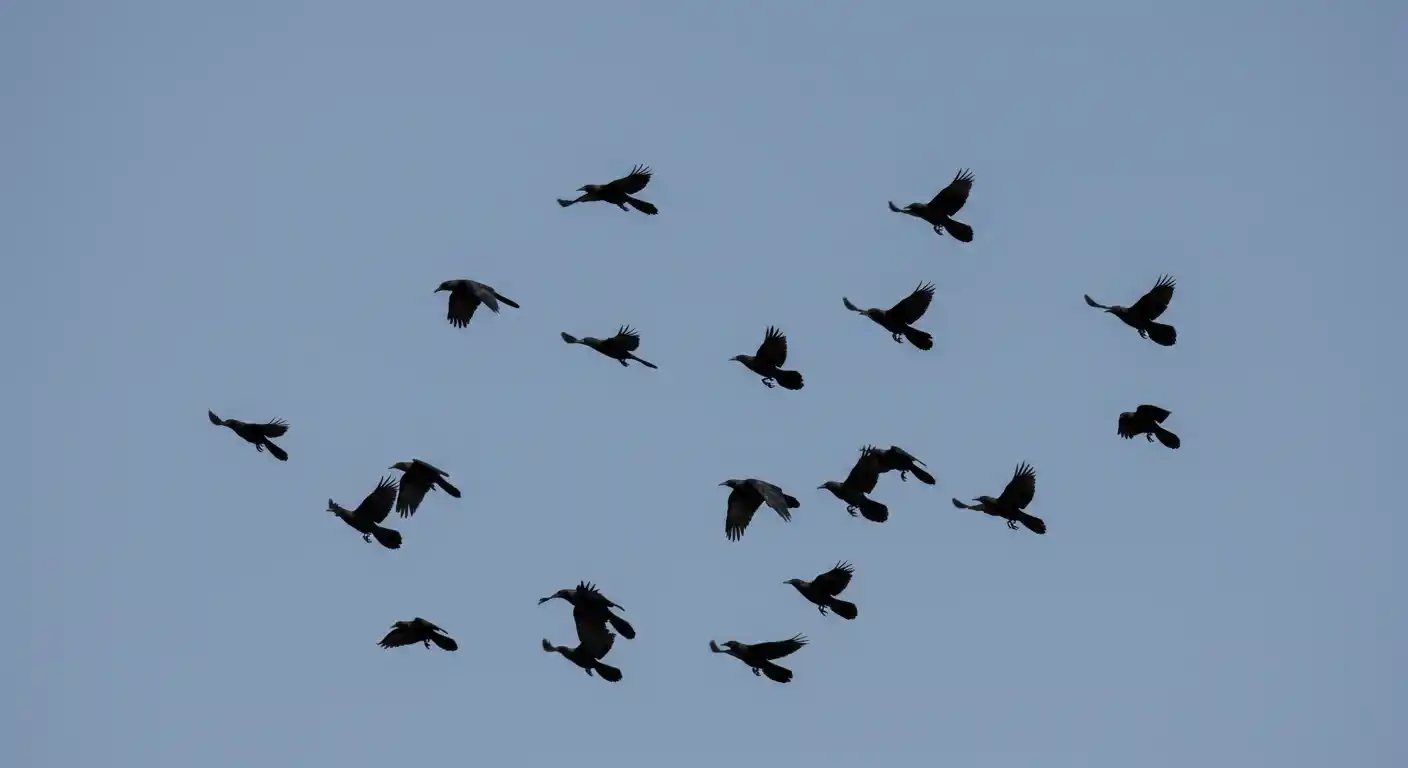 spiritual meaning of flock of black birds