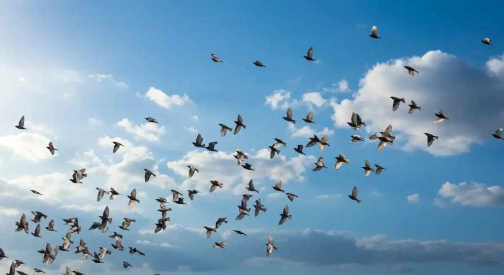 what does it mean when birds fly in front of you