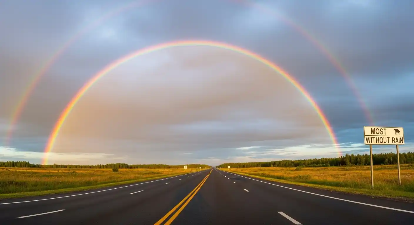 seeing a rainbow without rain meaning spiritual