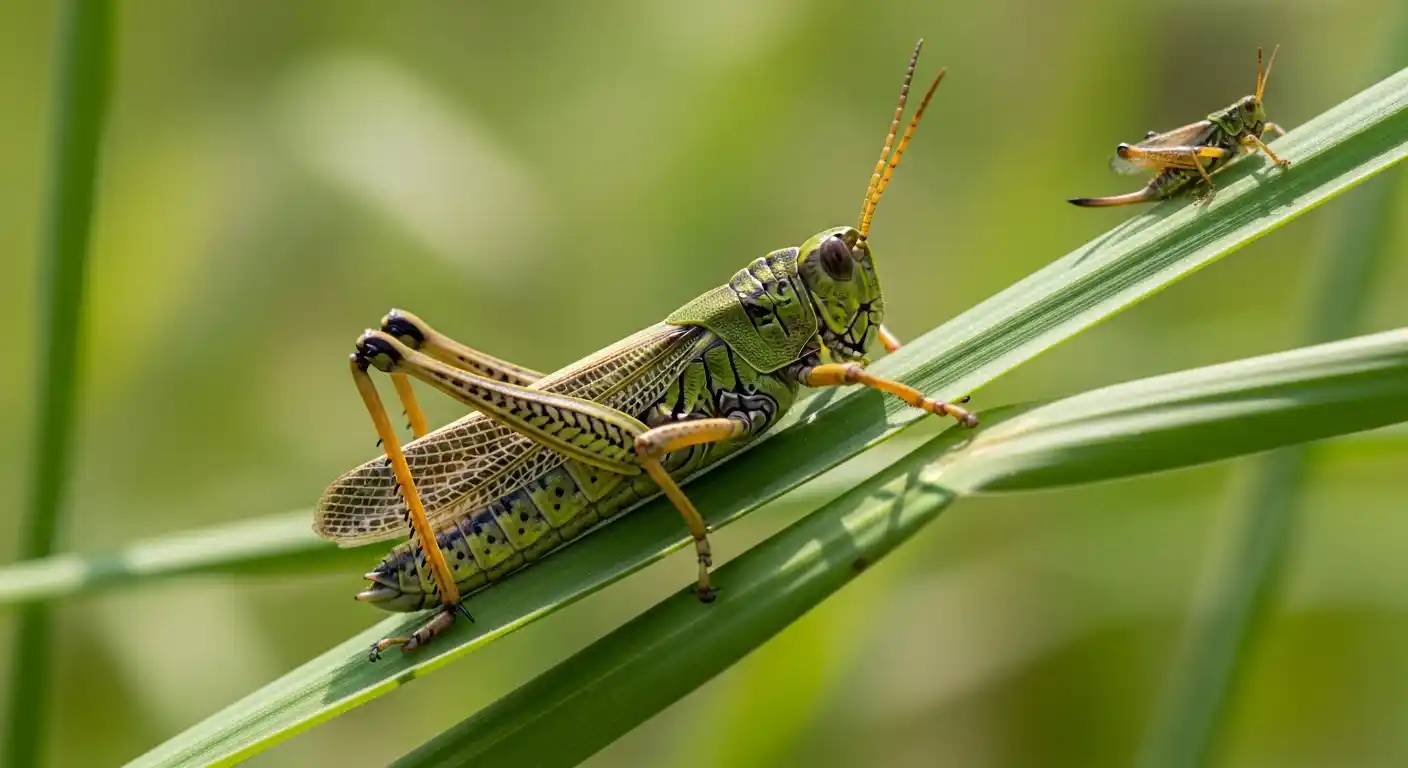 what does it mean when a grasshopper lands on you