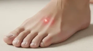 meaning based on different parts of the left foot