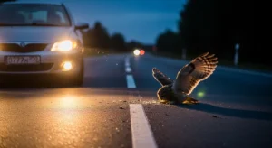 spiritual meaning of hitting an owl with your car at night