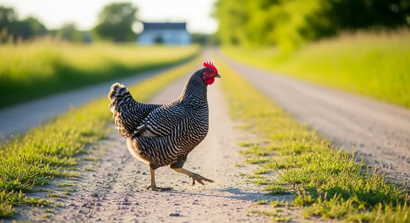 spiritual meaning of a chicken crossing your path