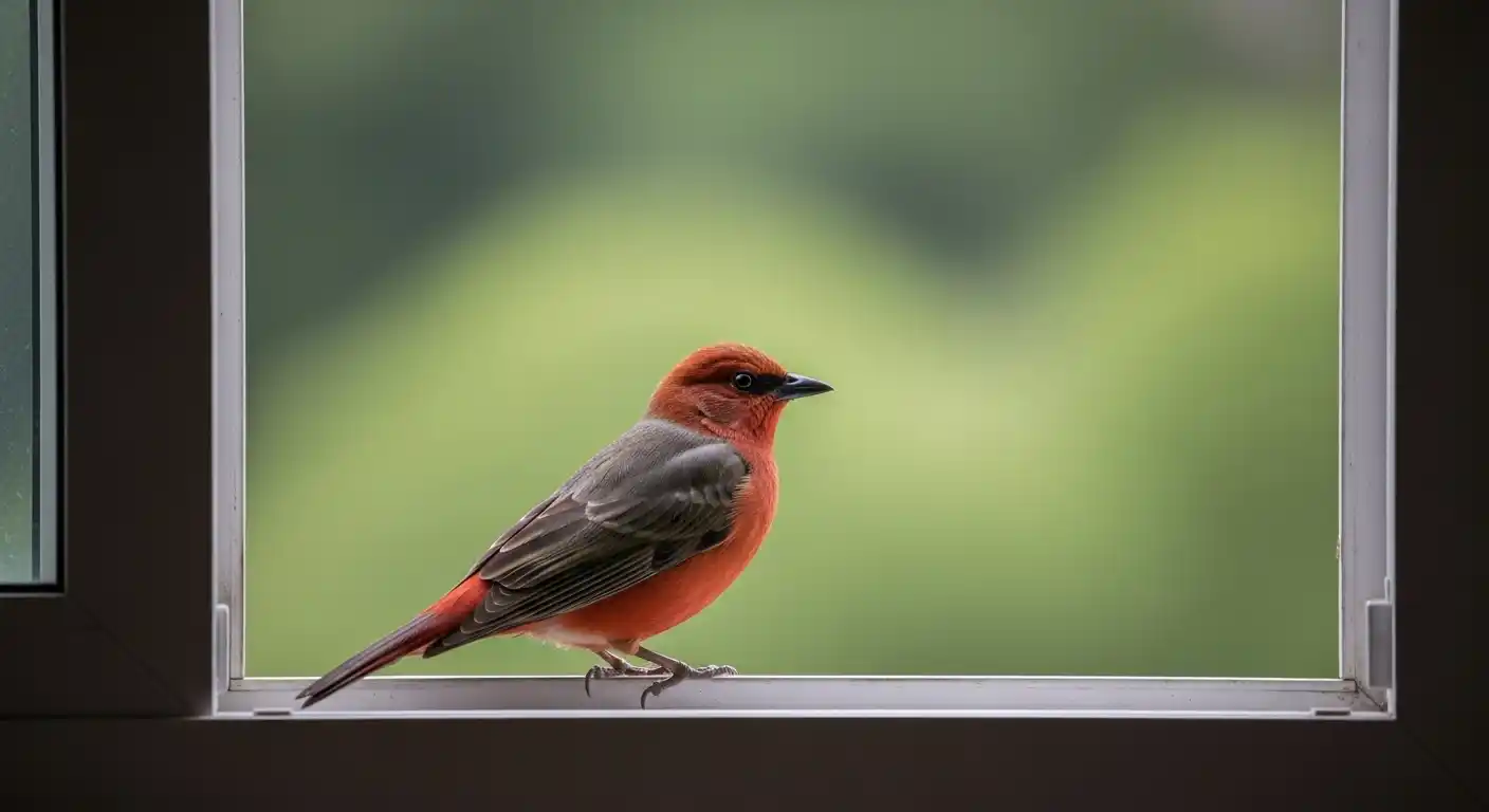 what does it mean when a bird sits on your window ledge