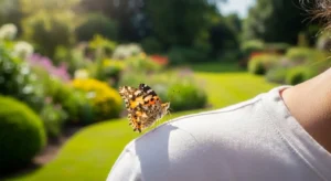 what does it mean when a butterfly lands on you and won't leave