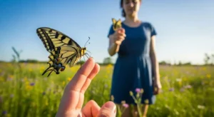 what does it mean when a butterfly lands on your hand