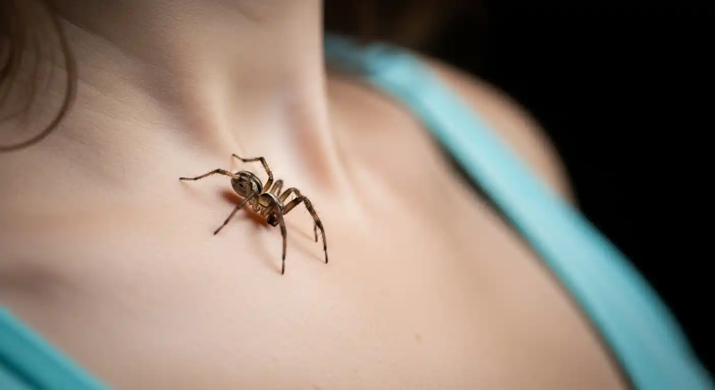 what does it mean when a spider crawls on you spiritually